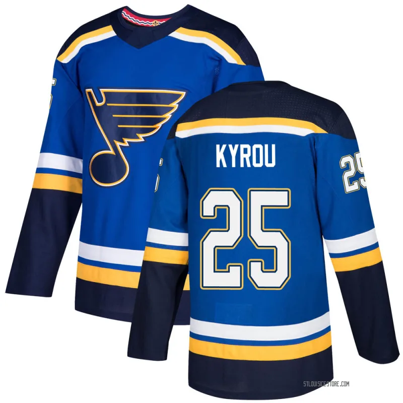 Blue Men's Jordan Kyrou St. Louis Blues Authentic Home Jersey