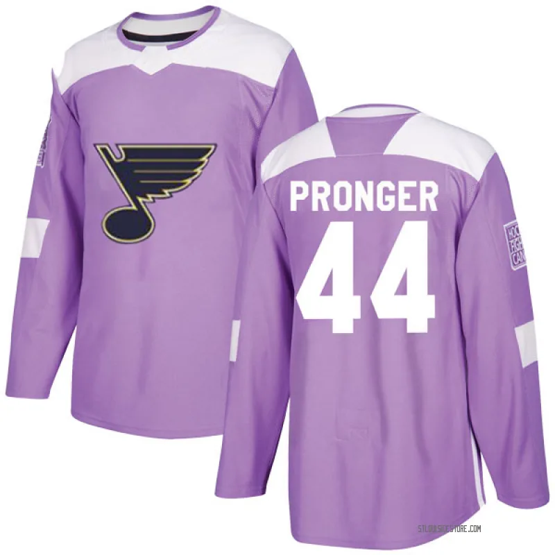 Purple Men's Chris Pronger St. Louis Blues Authentic Hockey Fights Cancer Jersey