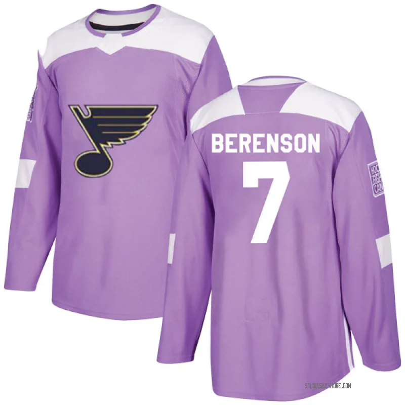 Purple Men's Red Berenson St. Louis Blues Authentic Hockey Fights Cancer Jersey