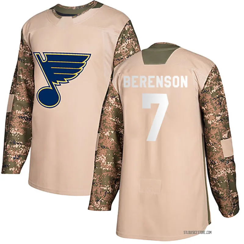 Red Men's Red Berenson St. Louis Blues Authentic Camo Veterans Day Practice Jersey