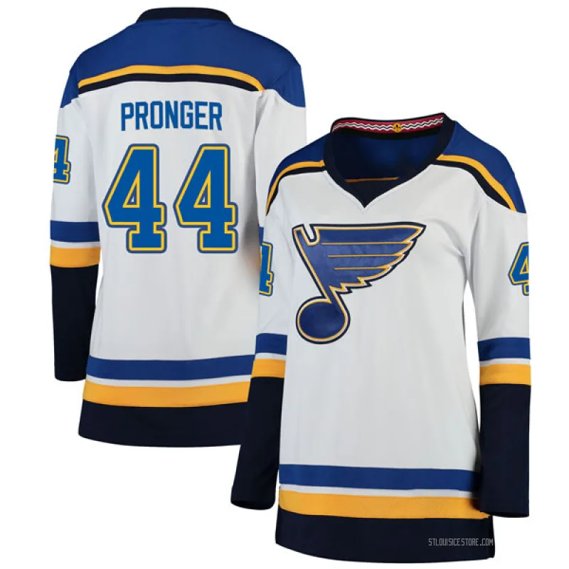 White Women's Chris Pronger St. Louis Blues Breakaway Away Jersey