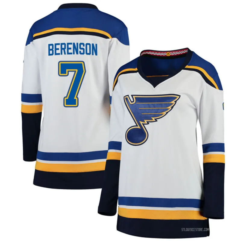 White Women's Red Berenson St. Louis Blues Breakaway Away Jersey